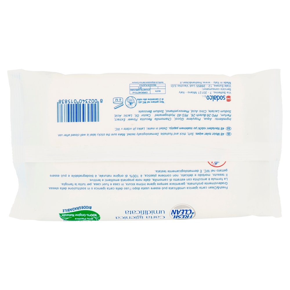 Fresh & Clean Carta igienica umidificata Salviettine alla Camomilla 48 pz